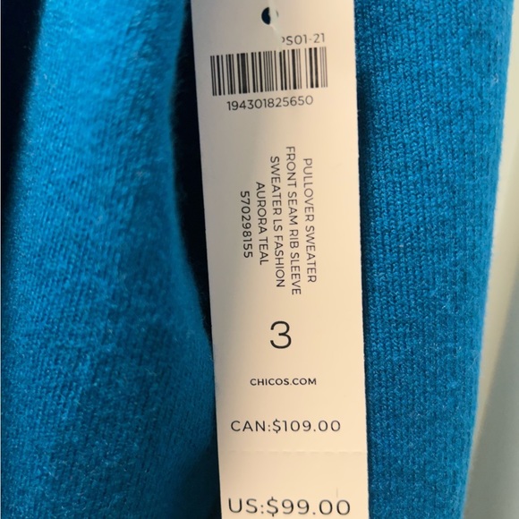 Brand new with tags Chico’s Sweater. SZ3. - Picture 4 of 4